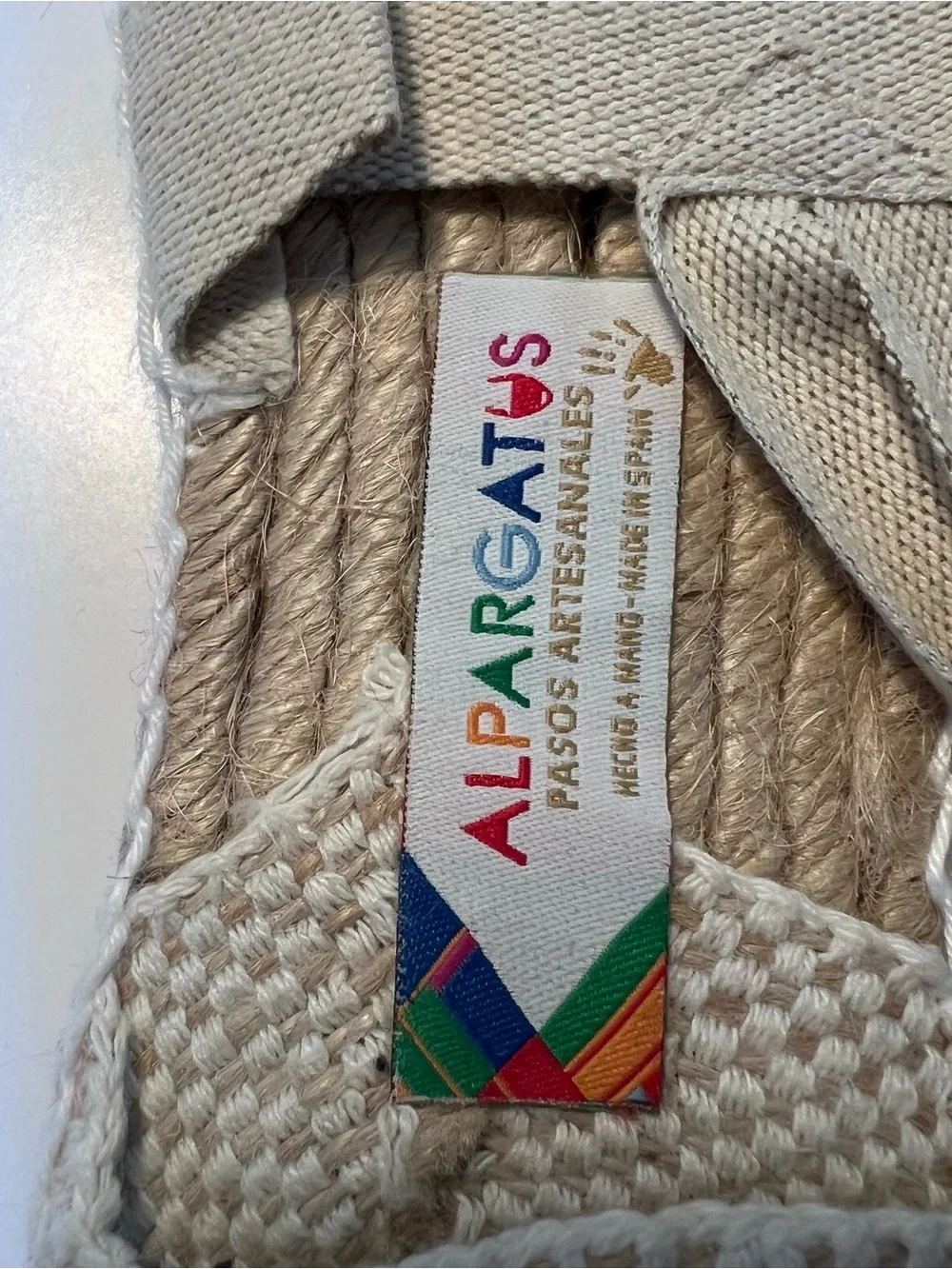 Alpargatus Canvas Espadrilles Goats Closed Toe Ankle Wrap Size 38 U.S. 7.5